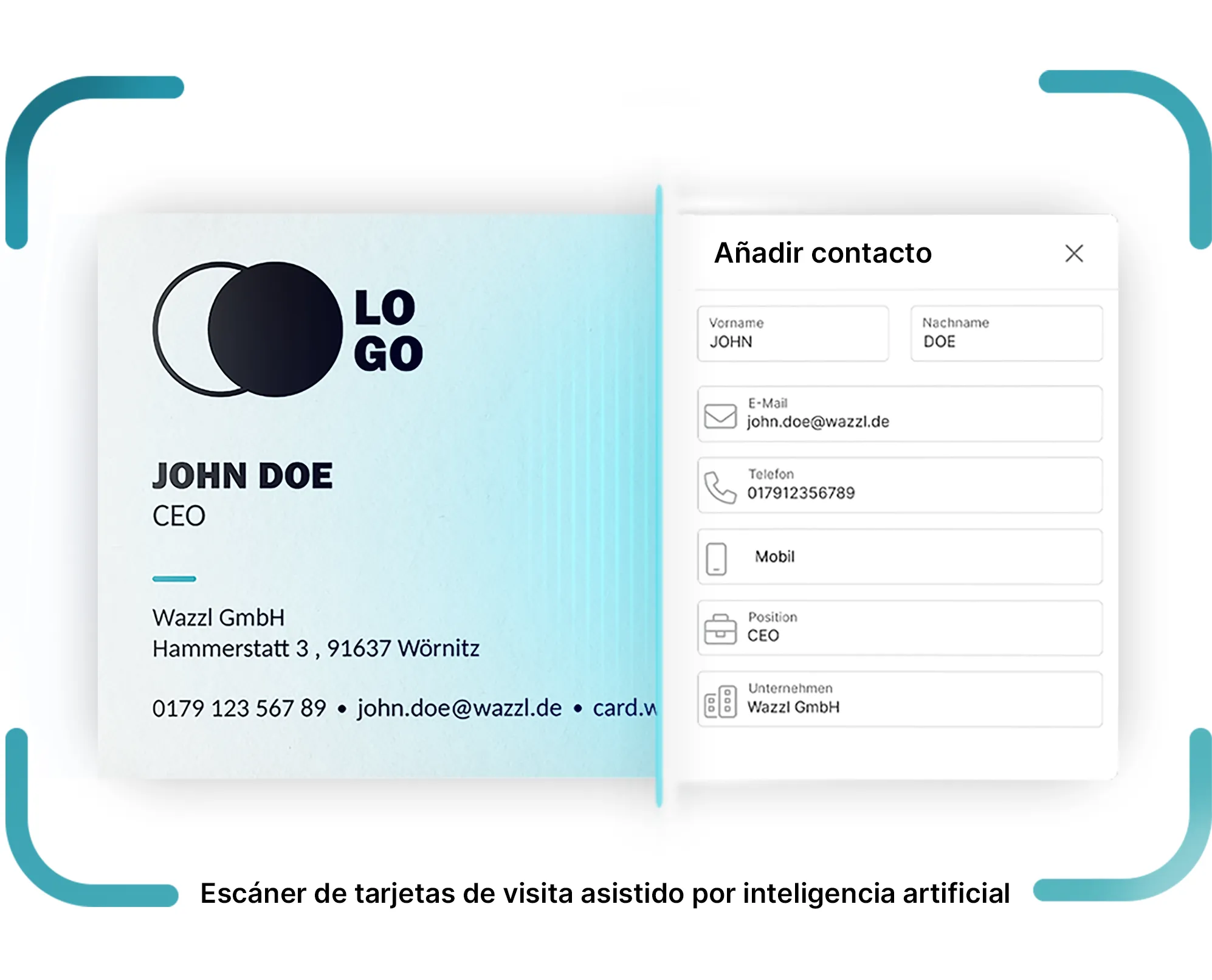 Tarjeta inteligente negra - Tarjeta de visita digital con código QR (perfil)